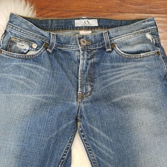 Armani Exchange Medium Wash Flare Womens Jeans - Picture 8 of 8